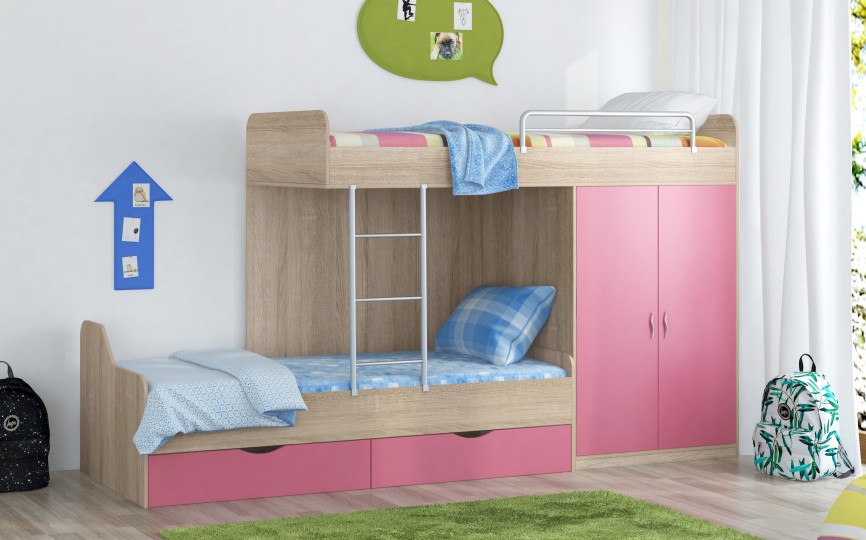 Двухъярусная кровать Дельта 18.04.01