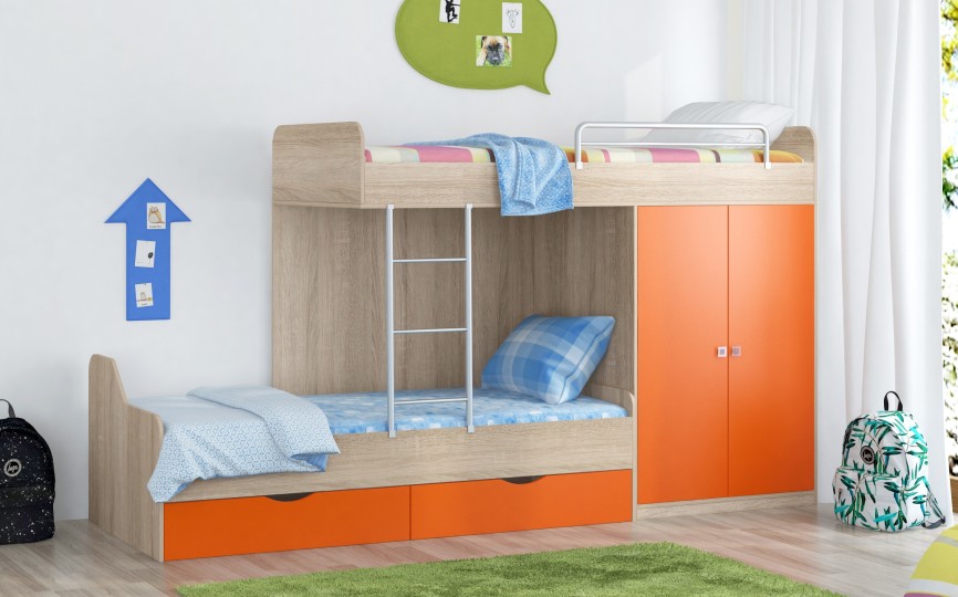 Двухъярусная кровать Дельта 18.04.01