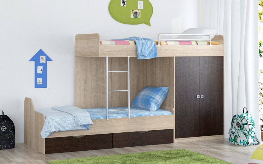 Двухъярусная кровать Дельта 18.04.01