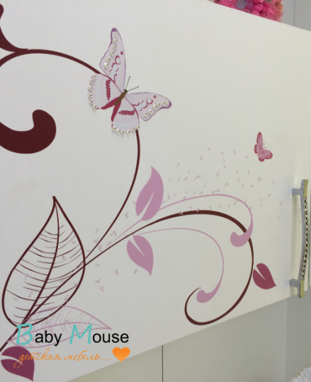 Шкаф 2-х дверный "Фея" без/со стразами Swarovski c 1 ящиком Шкаф 2-х дверный "Фея" без/со стразами Swarovski c 1 ящиком