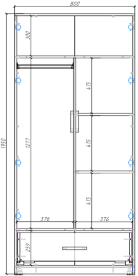 Шкаф 2-х дверный "Фея" без/со стразами Swarovski c 1 ящиком Шкаф 2-х дверный "Фея" без/со стразами Swarovski c 1 ящиком