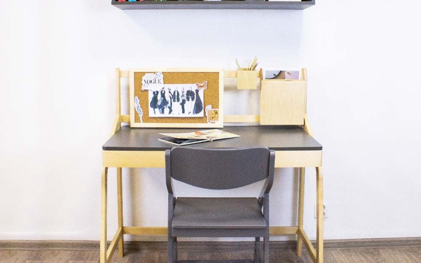 Стол растущий «UNO» комбо серый 