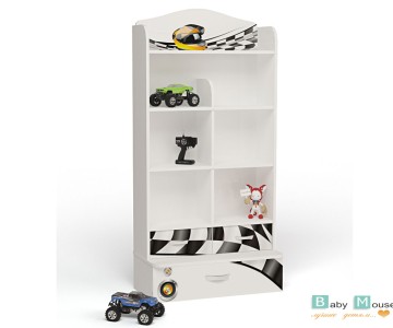 Стеллаж широкий "Formula" белый для мальчика