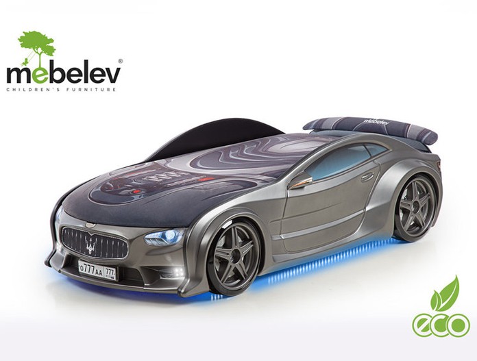 Кровать-машина объемная NEO "БМВ" графит Кровать-машина объемная NEO "БМВ" графит