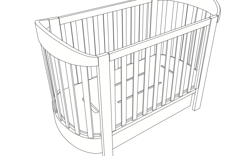 Кроватка овальная Erbesi Ariel (Ариель)