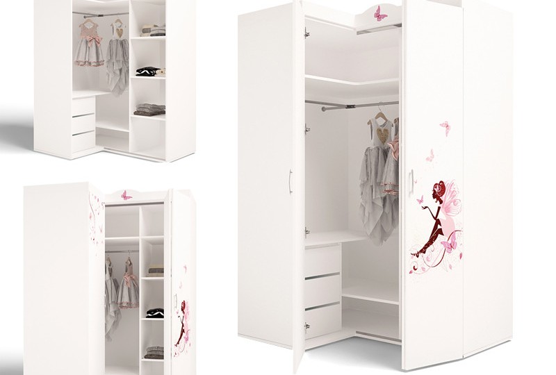 Шкаф угловой гармошка "Фея" без/со стразами Swarovski Шкаф угловой гармошка "Фея" без/со стразами Swarovski