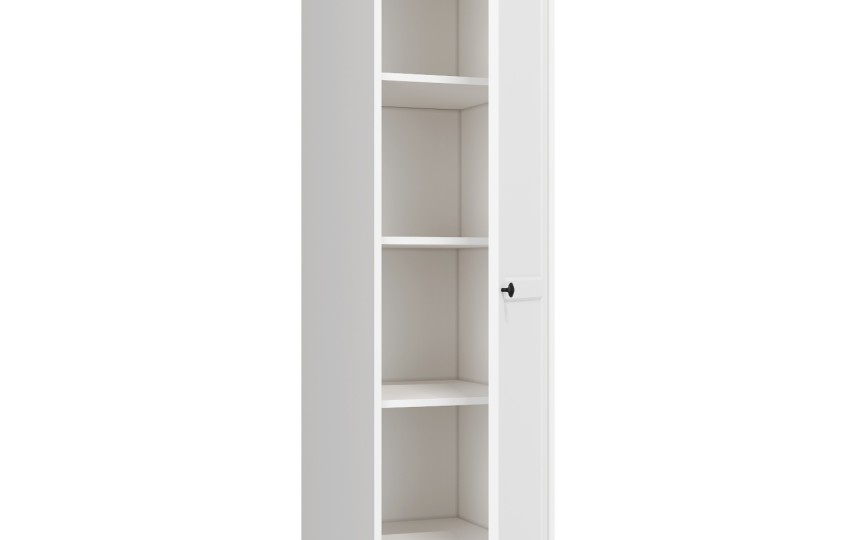 Шкаф-пенал Вильям ВМ-10 белый бриллиант/бланж