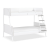 Кровать двухъярусная White широкая (серые ступеньки)