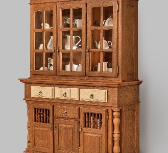 Буфет трехдверный Валенсия 2-22 на круглых ножках