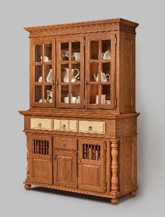 Буфет трехдверный Валенсия 2-22 на круглых ножках