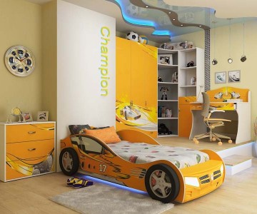 Детская комната "Champion" оранж. для мальчика Детская комната "Champion" оранж. для мальчика