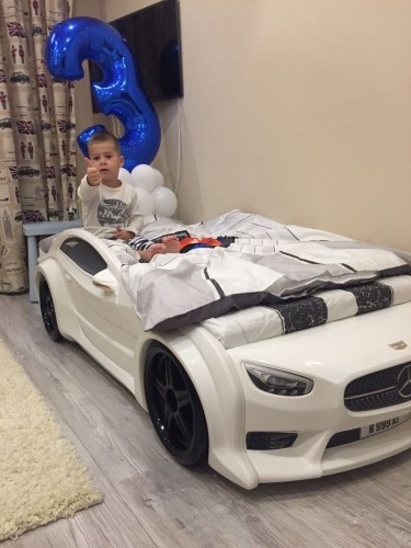 Комплект постельного белья для машинок-кроваток (белый)    