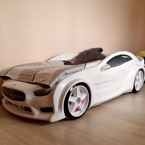 Комплект постельного белья для машинок-кроваток (белый)    