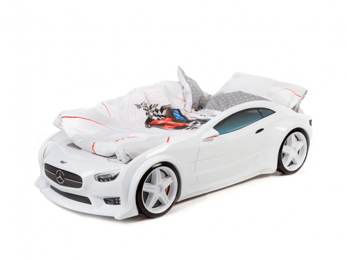 Комплект постельного белья для машинок-кроваток (белый)    