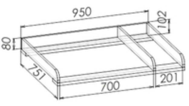 Стол пеленальный Барни Беж Стол пеленальный Барни Беж