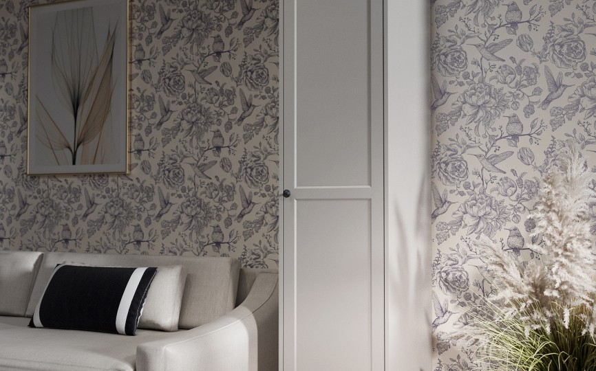 Шкаф-пенал Вильям ВМ-10 кашемир/шарли керамика