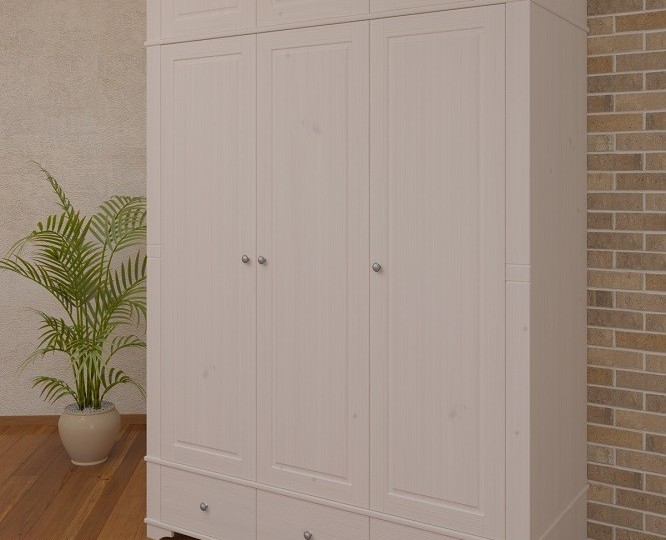 Белая комната для подростка "Бейли" из массива