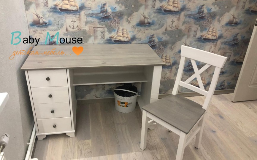 Белая комната для подростка "Бейли" из массива