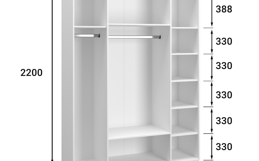 Шкаф комбинированный «Монблан» МБ-25К