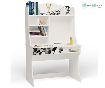 Стол с надстройкой "Formula" белый для мальчика Стол с надстройкой "Formula" белый для мальчика