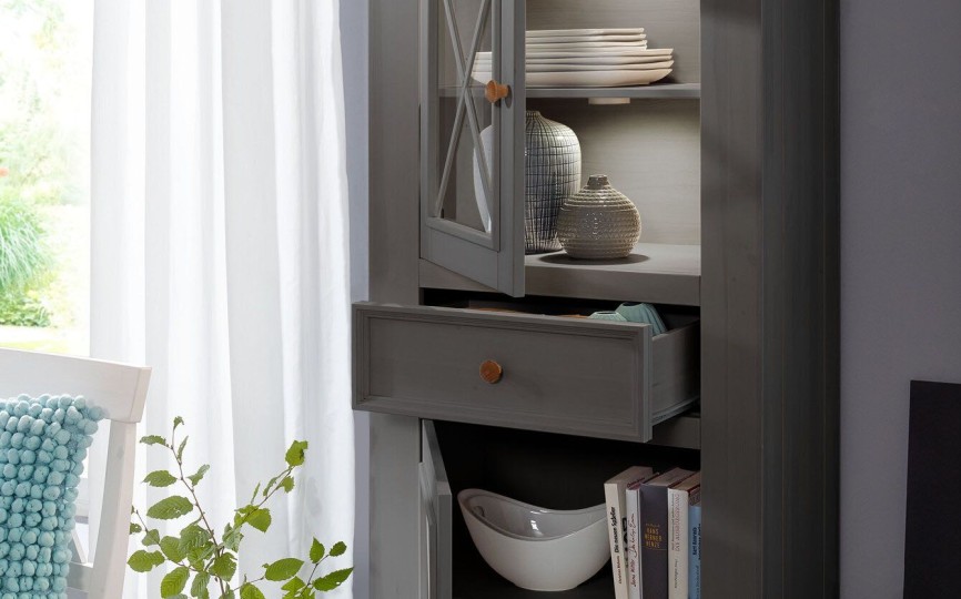 Шкаф для посуды Форест Графит низкий