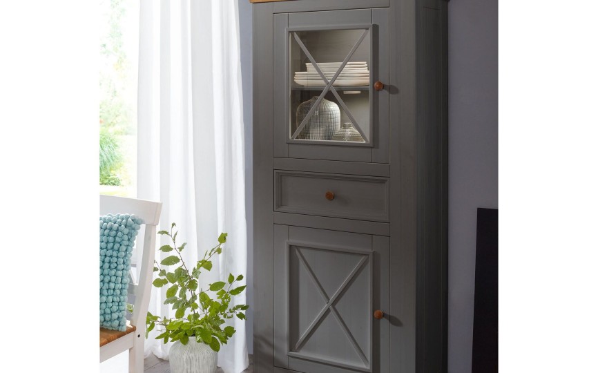 Шкаф для посуды Форест Графит низкий