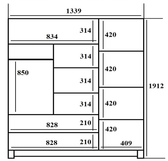 Шкаф 3-х дверный Наоми 10 Шкаф 3-х дверный Наоми 10