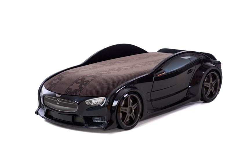 Кровать-машина объемная NEO "Тесла" черная