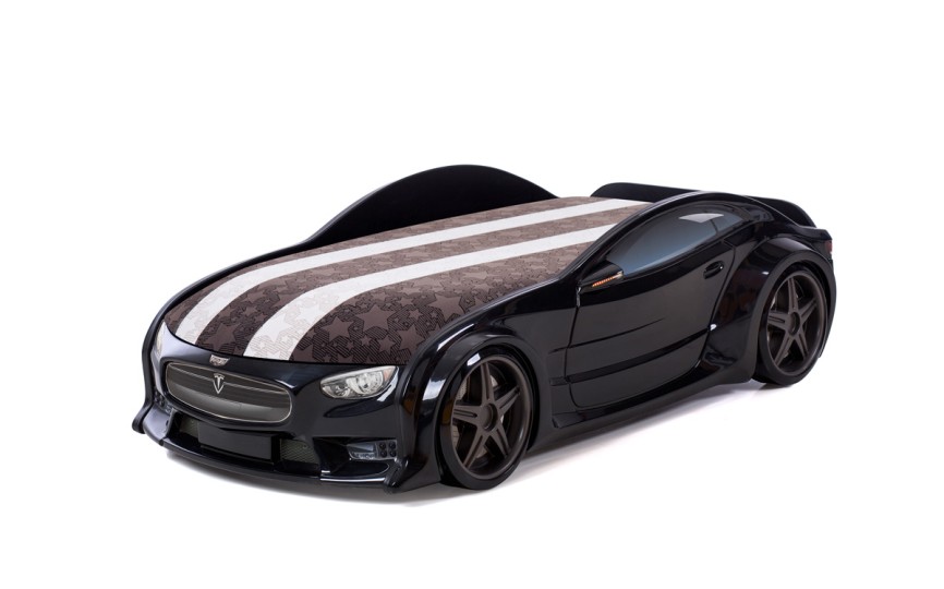 Кровать-машина объемная NEO "Тесла" черная