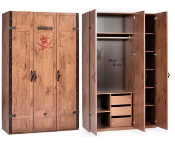 BLACK PIRATE KS-1002 3-х дверный шкаф