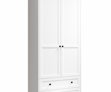 Шкаф 2-х дверный Вильям ВМ-11 белый бриллиант/бланж