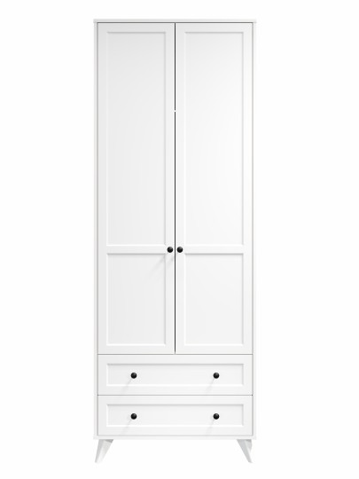 Шкаф 2-х дверный Вильям ВМ-11 белый бриллиант/бланж