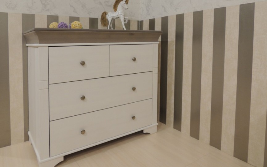 Белая комната для подростка "Бейли" из массива №2