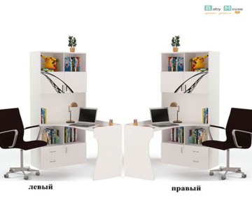 Стол-стеллаж "Formula" белый - левый или правый Стол-стеллаж "Formula" белый - левый или правый