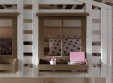 Кровать двухъярусная с надстройкой домиком, с лестницей-комодом Тимберика Кидс N21