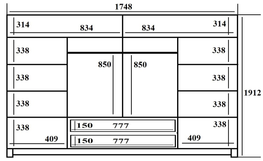 Шкаф 4-х дверный Наоми 11 Шкаф 4-х дверный Наоми 11
