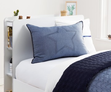 Покрывало "Denim", 230х145 см (покрывало 145x230 см, 2 декоративные подушки)