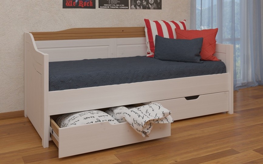 Белая комната для подростка "Бейли" из массива №3