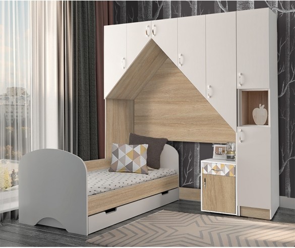 Шкаф-ниша (Мост надкроватный) Нордик арт. НД-01