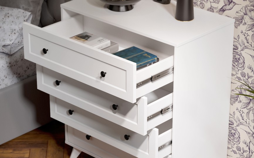 Комод Вильям ВМ-12 белый бриллиант/бланж