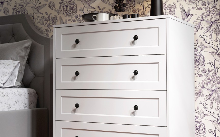 Комод Вильям ВМ-12 белый бриллиант/бланж