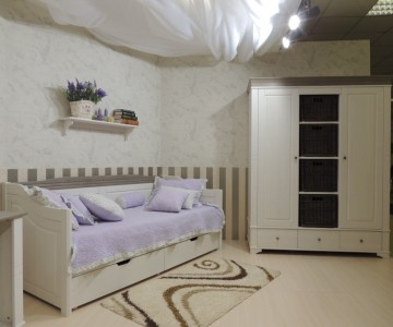 Белая комната для подростка "Бейли" из массива №4 Белая комната для подростка "Бейли" из массива №4