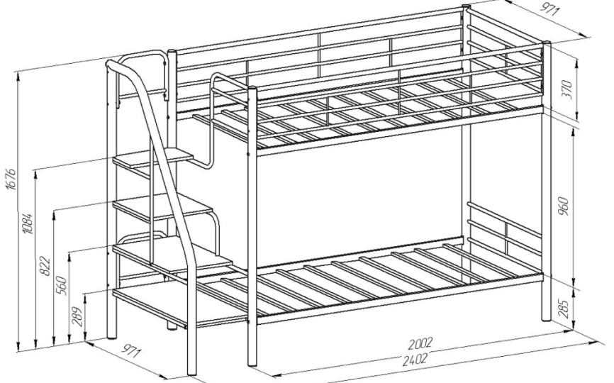 Двухъярусная кровать Толедо-Я