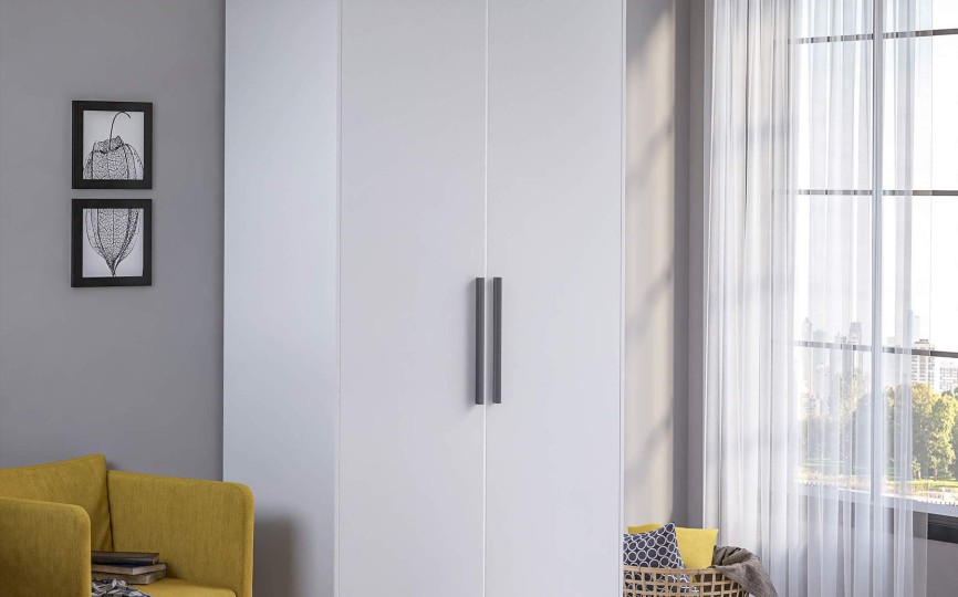 Шкаф двухдверный White