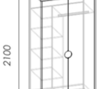 Шкаф 2-х дверный Барни Беж Шкаф 2-х дверный Барни Беж