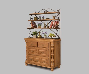 Комод с кованой граверсой Валенсия 2-27 на круглых ножках