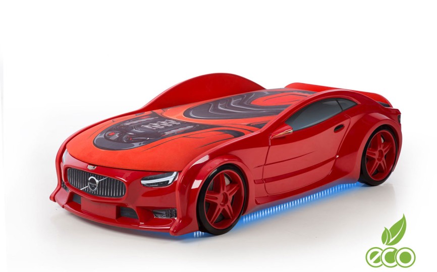 Кровать-машина объемная NEO "Вольво" красная Кровать-машина объемная NEO "Вольво" красная