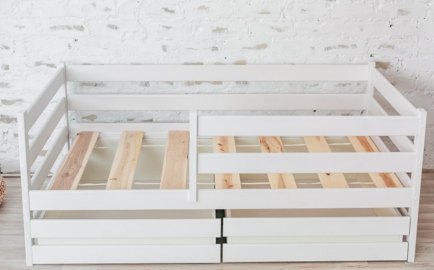 Кровать софа массив березы, цвет белый, ЭКО