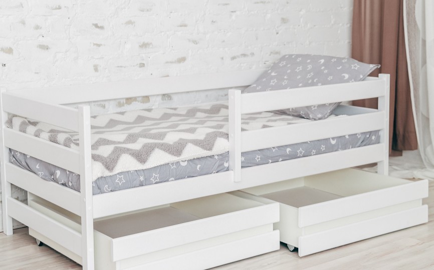 Кровать софа массив березы, цвет белый, ЭКО