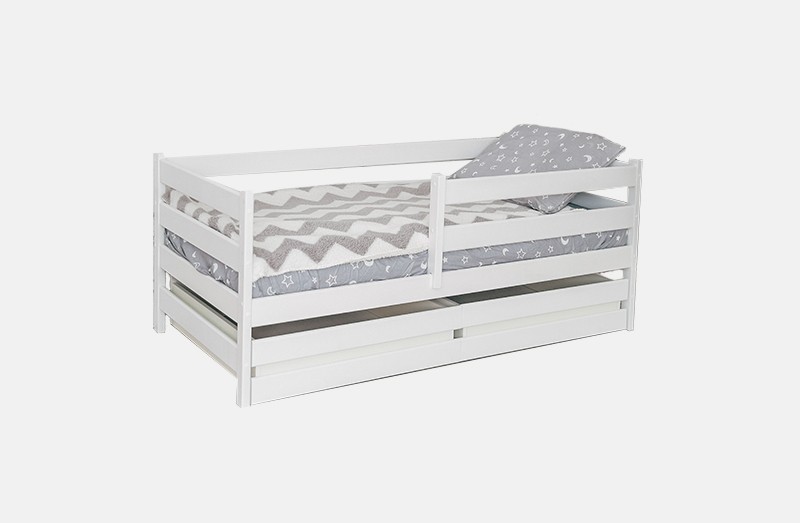 Кровать софа массив березы, цвет белый, ЭКО